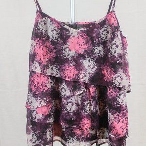 H&M Spaghetti Strap Ruffle Top L Large NWT